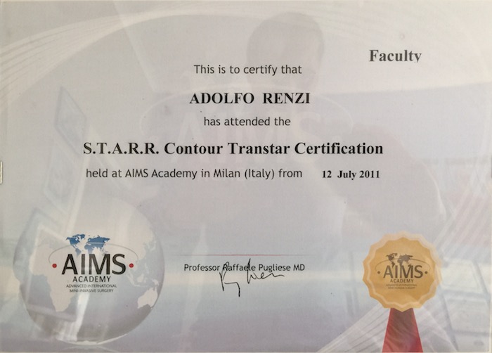 29 2011_7 - Congresso- Certificato Dr. Adolfo Renzi Proctologo